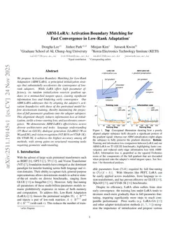 ABM-LoRA: Activation Boundary Matching for Fast Convergence in Low-Rank Adaptation