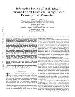 Information Physics of Intelligence: Unifying Logical Depth and Entropy under Thermodynamic Constraints