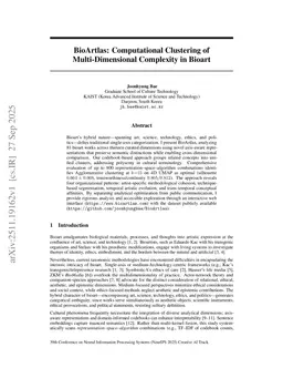 BioArtlas: Computational Clustering of Multi-Dimensional Complexity in Bioart