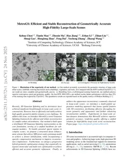 MetroGS: Efficient and Stable Reconstruction of Geometrically Accurate High-Fidelity Large-Scale Scenes