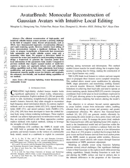 AvatarBrush: Monocular Reconstruction of Gaussian Avatars with Intuitive Local Editing