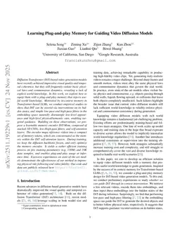 Learning Plug-and-play Memory for Guiding Video Diffusion Models
