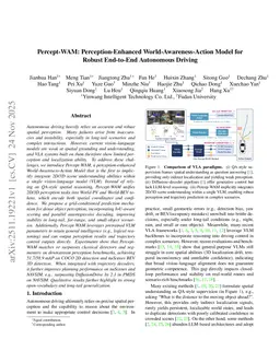 Percept-WAM: Perception-Enhanced World-Awareness-Action Model for Robust End-to-End Autonomous Driving