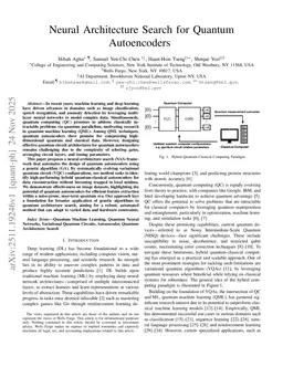 Neural Architecture Search for Quantum Autoencoders