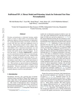 FedPoisonTTP: A Threat Model and Poisoning Attack for Federated Test-Time Personalization