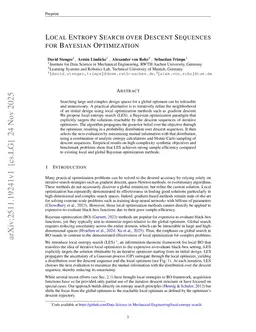 Local Entropy Search over Descent Sequences for Bayesian Optimization