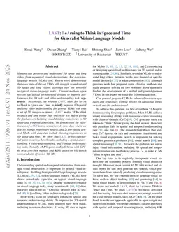 LAST: LeArning to Think in Space and Time for Generalist Vision-Language Models