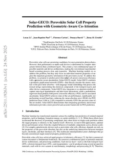 Solar-GECO: Perovskite Solar Cell Property Prediction with Geometric-Aware Co-Attention