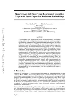 MapFormer: Self-Supervised Learning of Cognitive Maps with Input-Dependent Positional Embeddings
