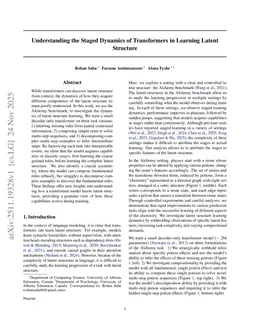 Understanding the Staged Dynamics of Transformers in Learning Latent Structure