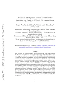 Artificial Intelligence Driven Workflow for Accelerating Design of Novel Photosensitizers