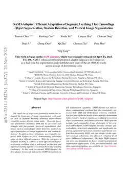 SAM3-Adapter: Efficient Adaptation of Segment Anything 3 for Camouflage Object Segmentation, Shadow Detection, and Medical Image Segmentation