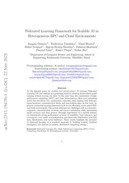 Federated Learning Framework for Scalable AI in Heterogeneous HPC and Cloud Environments