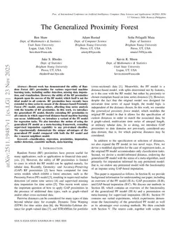 The Generalized Proximity Forest