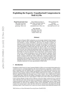 Exploiting the Experts: Unauthorized Compression in MoE-LLMs