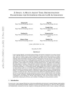 Z-Space: A Multi-Agent Tool Orchestration Framework for Enterprise-Grade LLM Automation