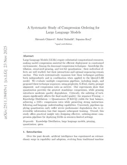 A Systematic Study of Compression Ordering for Large Language Models