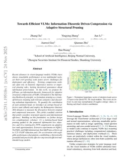 Towards Efficient VLMs: Information-Theoretic Driven Compression via Adaptive Structural Pruning
