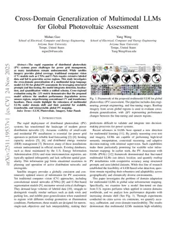 Cross-Domain Generalization of Multimodal LLMs for Global Photovoltaic Assessment