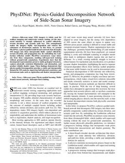 PhysDNet: Physics-Guided Decomposition Network of Side-Scan Sonar Imagery