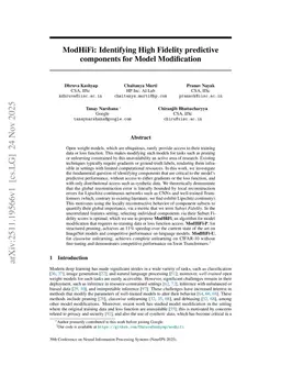 ModHiFi: Identifying High Fidelity predictive components for Model Modification