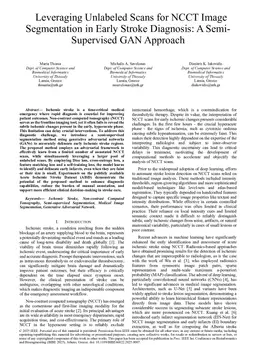 Leveraging Unlabeled Scans for NCCT Image Segmentation in Early Stroke Diagnosis: A Semi-Supervised GAN Approach
