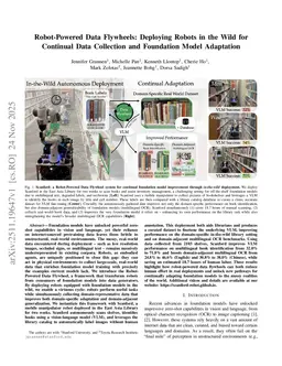 Robot-Powered Data Flywheels: Deploying Robots in the Wild for Continual Data Collection and Foundation Model Adaptation