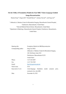 On the Utility of Foundation Models for Fast MRI: Vision-Language-Guided Image Reconstruction