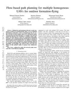 Flow-Based Path Planning for Multiple Homogenous UAVs for Outdoor Formation-Flying