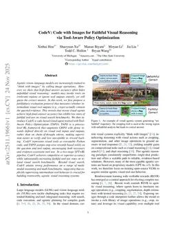 CodeV: Code with Images for Faithful Visual Reasoning via Tool-Aware Policy Optimization