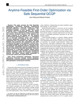 Anytime-Feasible First-Order Optimization via Safe Sequential QCQP