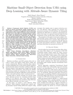 Maritime Small Object Detection from UAVs using Deep Learning with Altitude-Aware Dynamic Tiling