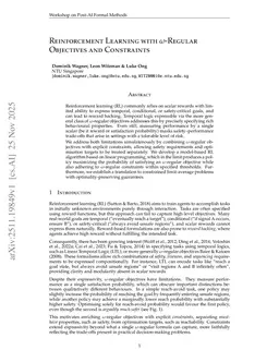 Reinforcement Learning with $ω$-Regular Objectives and Constraints