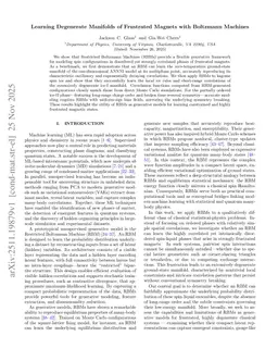 Learning Degenerate Manifolds of Frustrated Magnets with Boltzmann Machines