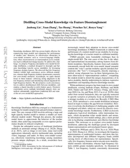 Distilling Cross-Modal Knowledge via Feature Disentanglement
