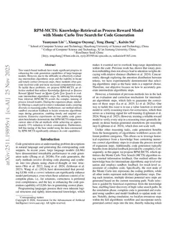 RPM-MCTS: Knowledge-Retrieval as Process Reward Model with Monte Carlo Tree Search for Code Generation