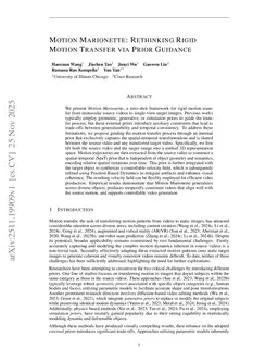 Motion Marionette: Rethinking Rigid Motion Transfer via Prior Guidance