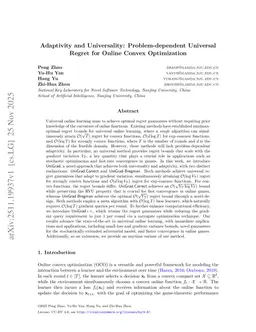 Adaptivity and Universality: Problem-dependent Universal Regret for Online Convex Optimization