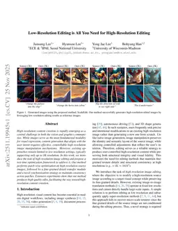 Low-Resolution Editing is All You Need for High-Resolution Editing