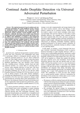 Continual Audio Deepfake Detection via Universal Adversarial Perturbation