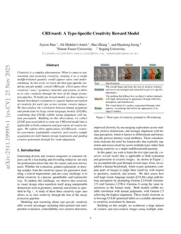 CREward: A Type-Specific Creativity Reward Model