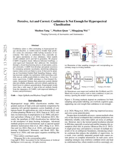 Perceive, Act and Correct: Confidence Is Not Enough for Hyperspectral Classification