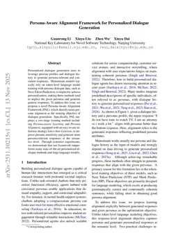 Persona-Aware Alignment Framework for Personalized Dialogue Generation