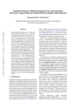 Analogical Structure, Minimal Contextual Cues and Contrastive Distractors: Input Design for Sample-Efficient Linguistic Rule Induction