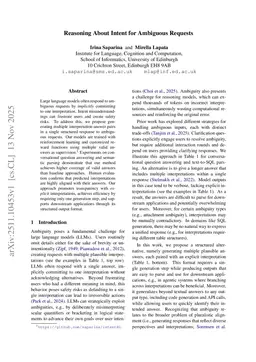 Reasoning About Intent for Ambiguous Requests