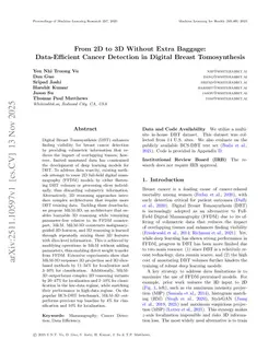 From 2D to 3D Without Extra Baggage: Data-Efficient Cancer Detection in Digital Breast Tomosynthesis