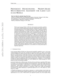 Preference Orchestrator: Prompt-Aware Multi-Objective Alignment for Large Language Models