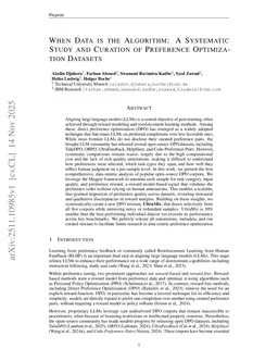 When Data is the Algorithm: A Systematic Study and Curation of Preference Optimization Datasets