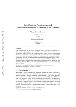 Specification, Application, and Operationalization of a Metamodel of Fairness