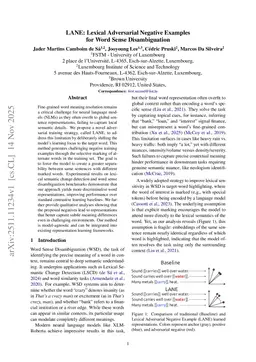 LANE: Lexical Adversarial Negative Examples for Word Sense Disambiguation